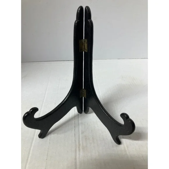Black Wooden Easel Display Stand Folding‎ Picture Plate Holder Decorative