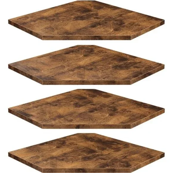 Corner Shelf Wall Mount,Set of 4Floating Corner Shelves with Cord Hole for Cable