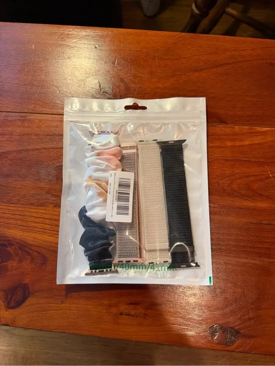 Apple Watch Bands and Scrunchie Set in Black, White, Pink, Gold