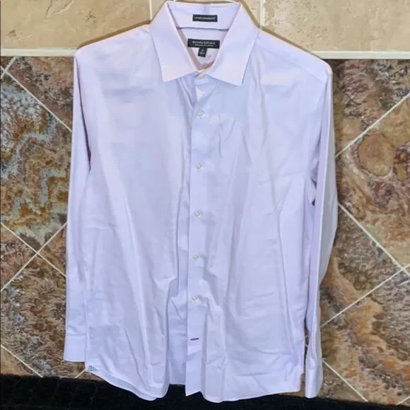 Banana Republic Men's Liliac Camden Standard-Fit Birdseye Dress Shirt Medium