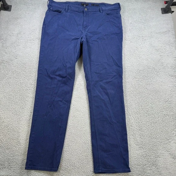 Banana Republic Traveler Slim Fit Blue Chinos Pants Mens‎ 40x33 Cotton Blend
