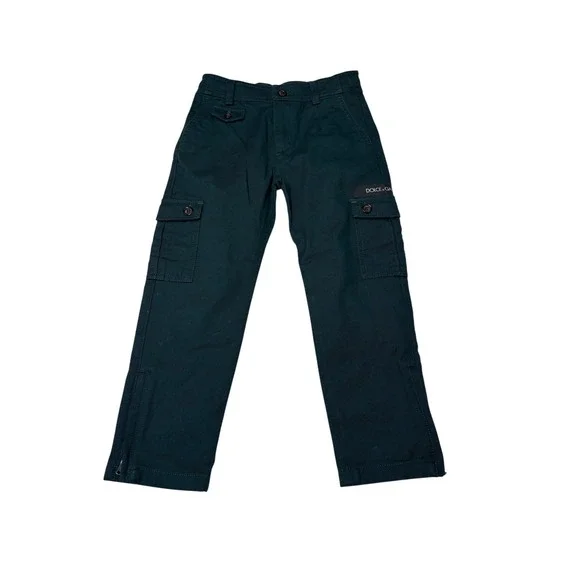 Dolce & Gabbana Kids Teal Green Cargo Pants Zipper Hem Size 6 W22 L18 L43P70‎