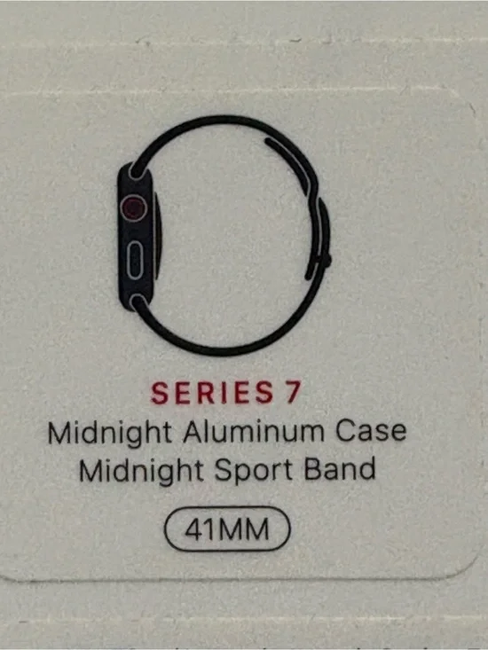 Apple Watch Series 7 Midnight Aluminum Case with Midnight Sport Band - 41mm