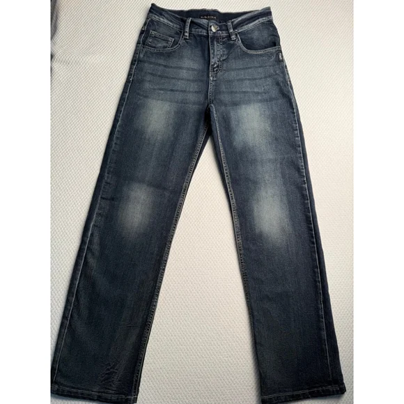 Girls Silver Jeans Co. Blue Garret Denim Jeans Size 14 with Gold Stitching