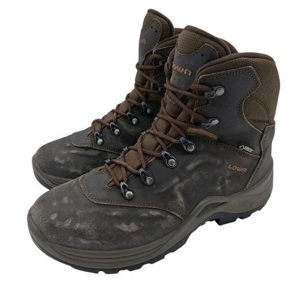 Lowa Nabucco GTX Boots Mens Size 7.5 Brown Gore Tex Winter Hiking Trail Outdoor