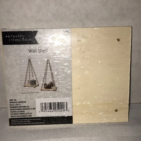 Wall shelf, 2pk. NWOT