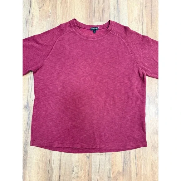 Banana Republic XL Burgundy Raglan Long Sleeve Pullover‎ Top