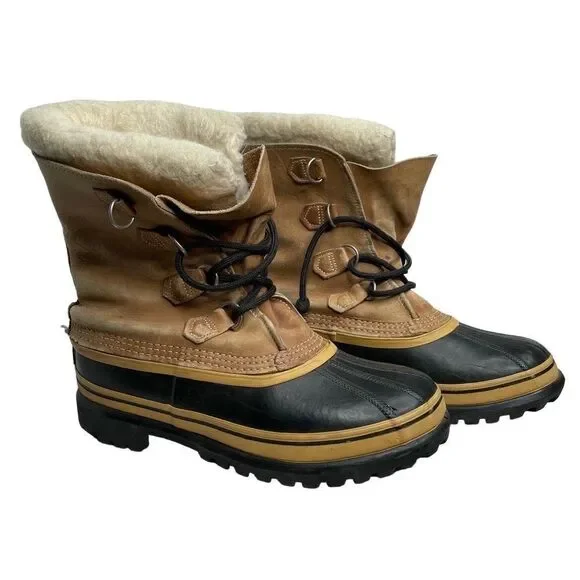 Sorel Caribou‎ Leather Kaufman Rubber Snow Boot - Men’s 9