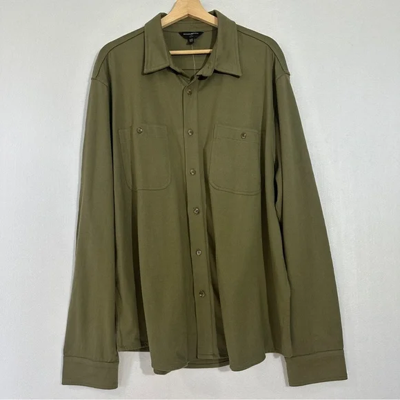 NEW‎ Banana Republic Slim Fit Olive Green Casual Shirt