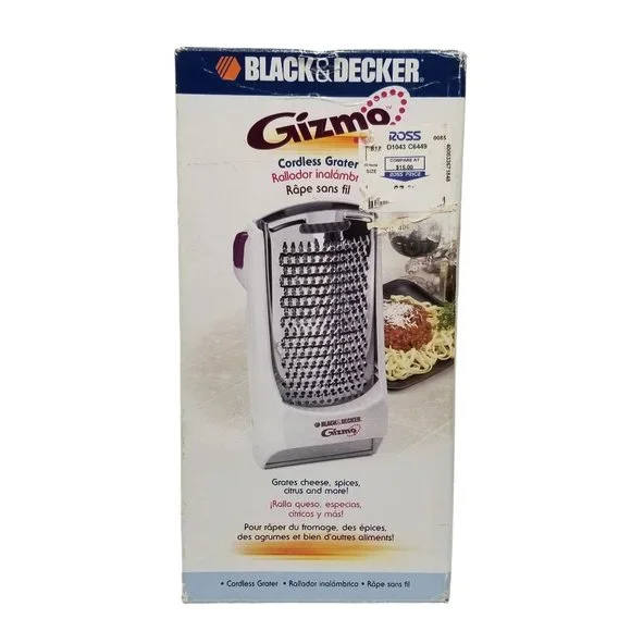 Black Decker Gizmo Automatic Grater GG100 White Cordless