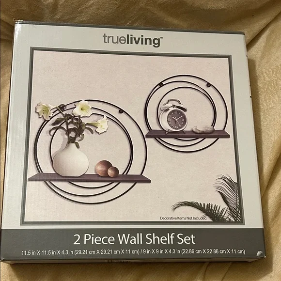 Black Wall Shelf Set by Trueliving