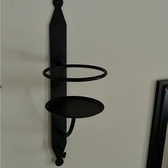 STUNNING AMISH HANDMADE WROUGHT IRON WALL SCONCE 15 3/4