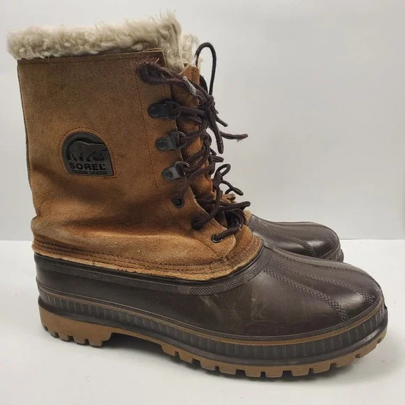 Sorel Boots Mens 9 Kaufman Winter Lined Made in USA Snow Steel Shank Warm