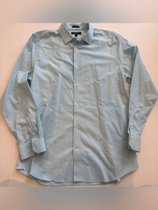 Banana Republic Grant Fit Light Blue Men's Dress Shirt XL