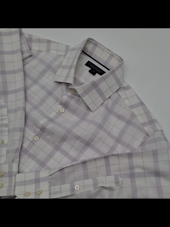 Banana Republic Men’s Lavender Check Dress Shirt