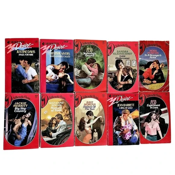 *silhouette desire paperback romance novels lot of 10 books‎ 80's & 90's