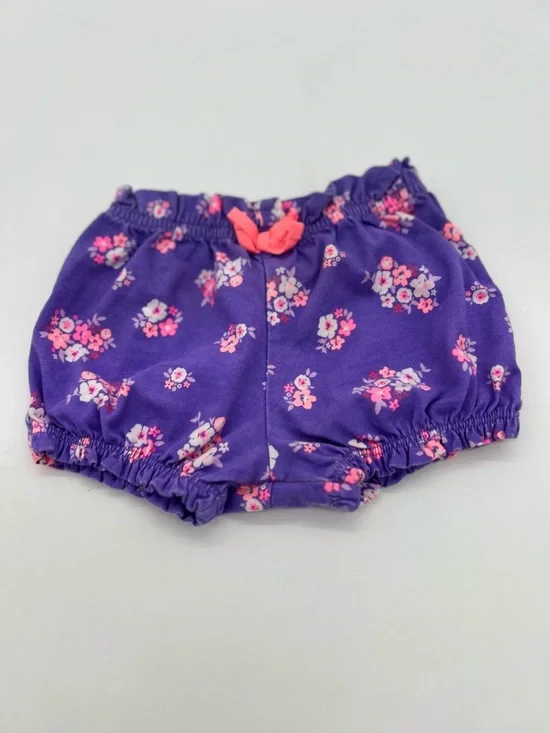 Carter's Baby Girl Size 3 Months Floral Purple Pink Shorts