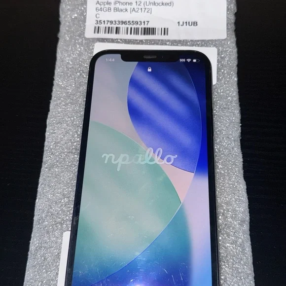 Apple iPhone 12 Black with Blue and Green Display unlocked