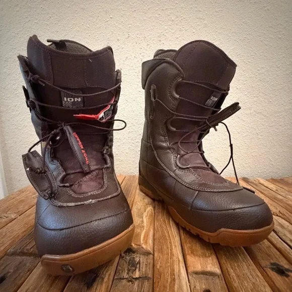 Burton Ion Snowboard Boots Mens 10.5 Brown Leather