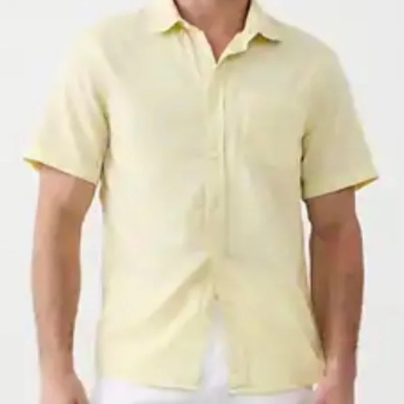 Banana Republic Yellow Casual Button Down Shirt Classic Style