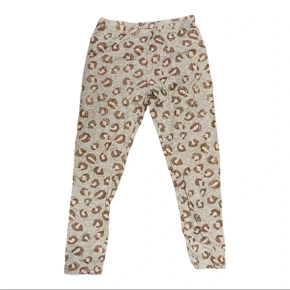 Faded Glory Glitter Leopard Leggings Size M (7-8)