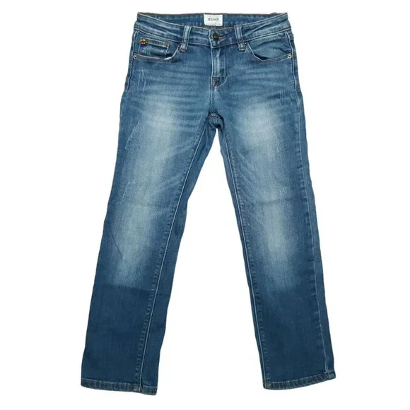 Hudson Jeans Girls 10 Blue Straight Leg Stretch Medium Wash 22 in‎ Inseam