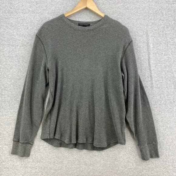 Banana Republic Sweater Mens Large Gray Long Sleeve Top Pullover Crew Neck