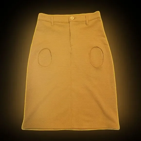 Coco By Little Cocoon Mustard Skirt with Pockets & Belt Loops - Size 8T