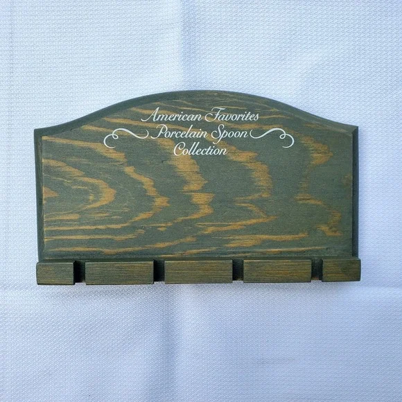 Vintage Avon American Favorites Wooden Rack For Porcelain Spoons 1988/89 ☆‎ NIB