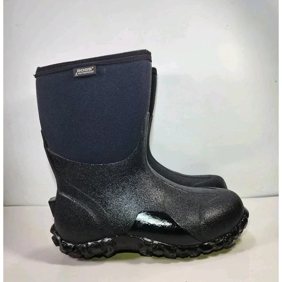 Bogs Classic Mid Insulated Waterproof Work Boots Mens 9 Black Neo-Tech Nice!