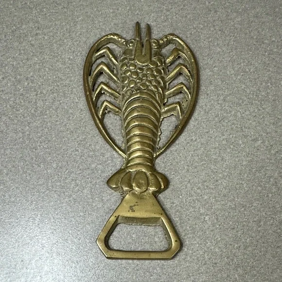 Brass Crawdad Bottle Opener 5 1/4”x2 1/2”