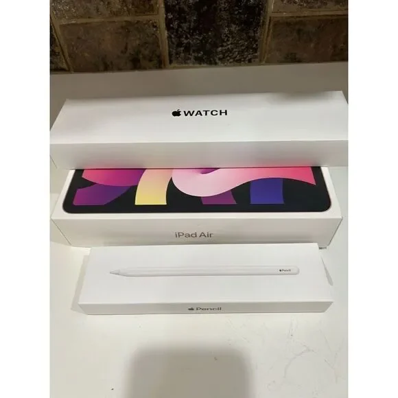 Lot Of Empty APPLE Boxes, İPad Air 4th Gen., Apple Watch, Apple pencil. New Box.