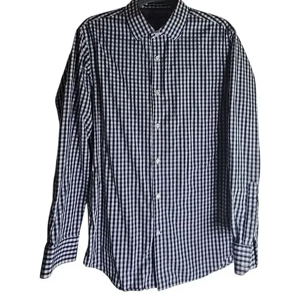 Banana Republic Dress Shirt Mens Medium Non Iron Slim Fit Office Work Formal