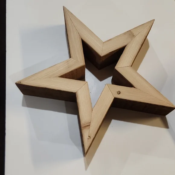 Rustic Wooden Star Display Shelf