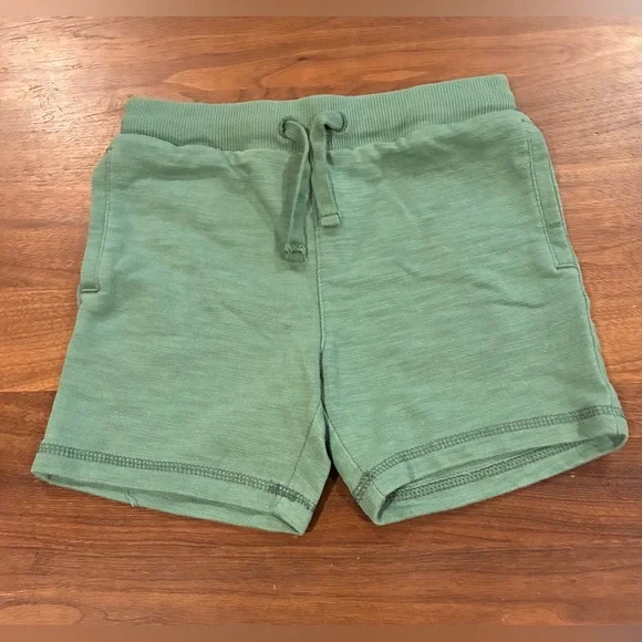 Janie and Jack Olive Green Slub Shorts