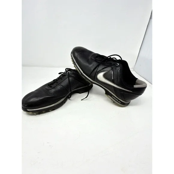 Nike Lunar Control Golf Shoes Black Silver 418471-001 Mens Size 8 Waterproof