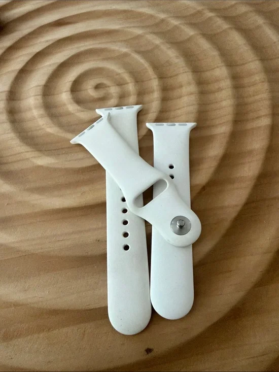 White Silicone Apple Watch Band - Classic Sport Style