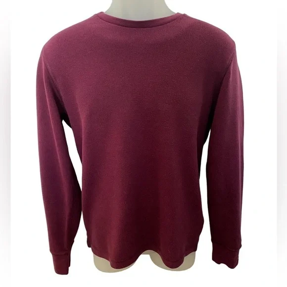 BANANA REPUBLIC Maroon Long Sleeve Shirt Men M Medium - Comfy!
