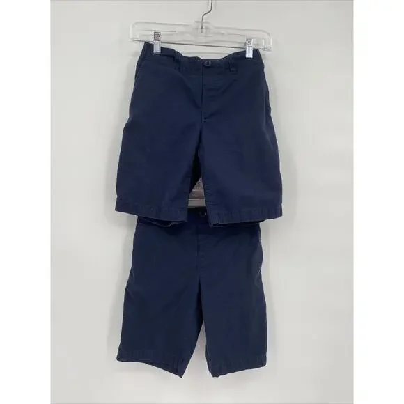 Lands End Kids 2 Packs Cotton Elastic Waist Pull On Shorts Black Size M