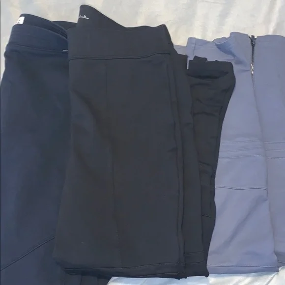 Abercrombie & Fitch navy and Gray moto Leggings soft pull on ankle zipper