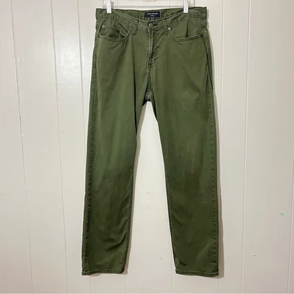 Banana Republic Men's Straight Jeans Olive Green