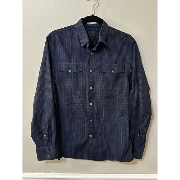 Banana Republic BR Men's Plaid/Check Casual Shirt Two Pocket Front Size S
