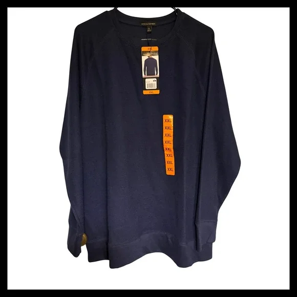 NWT Banana Republic Mens Navy Crewneck Long Sleeve Sweatshirt XXL
