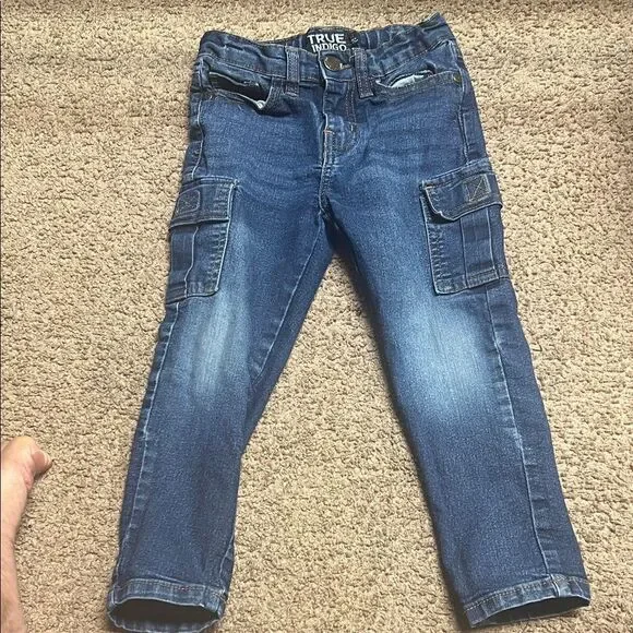 Indigo Kids Denim Cargo Pants