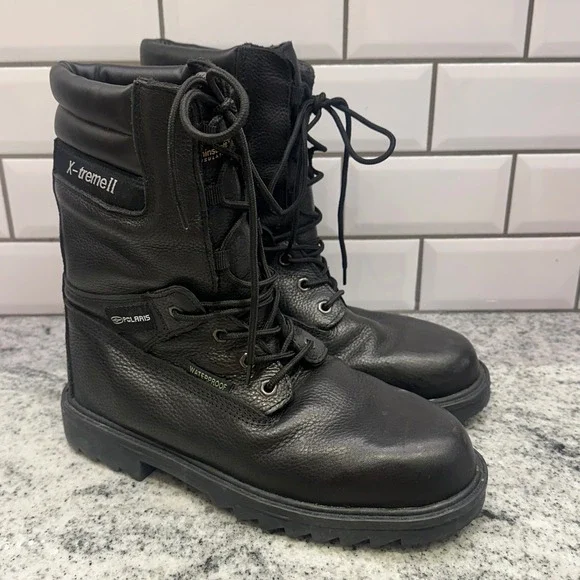 Polaris Men's 9 X-treme II Leather‎ Boots Black Waterproof Thinsulate 285360609