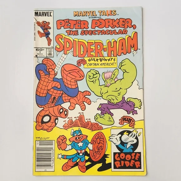 MARVEL TAILS #1 SPIDER-HAM 1st Appearance Peter Porker Comic Book Very Good Cond