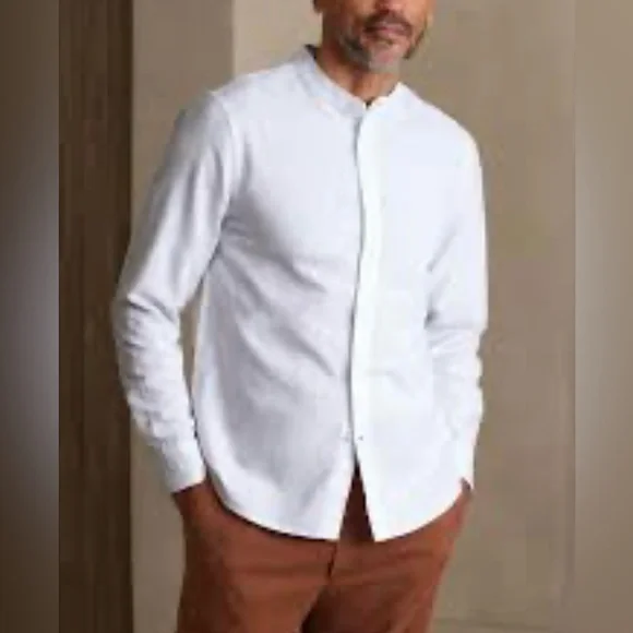 Mens Banana Republic Linen Blend Slim Fit Button Down Shirt Size‎ XXL