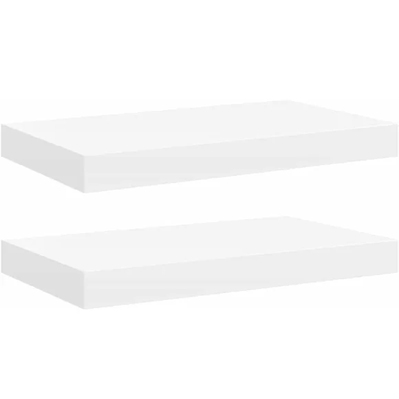 White Floating Wall Shelves 2 pcs 15.7