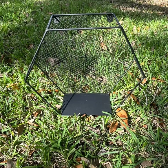 11” x 12 1/2” black hanging wall shelf. New