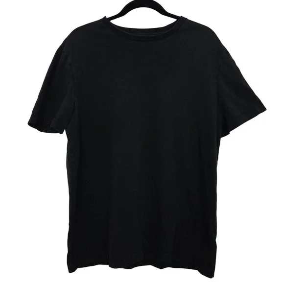 Banana Republic Men's Large Black‎ T-Shirt Supima Cotton Authentic Crew Soft Tee